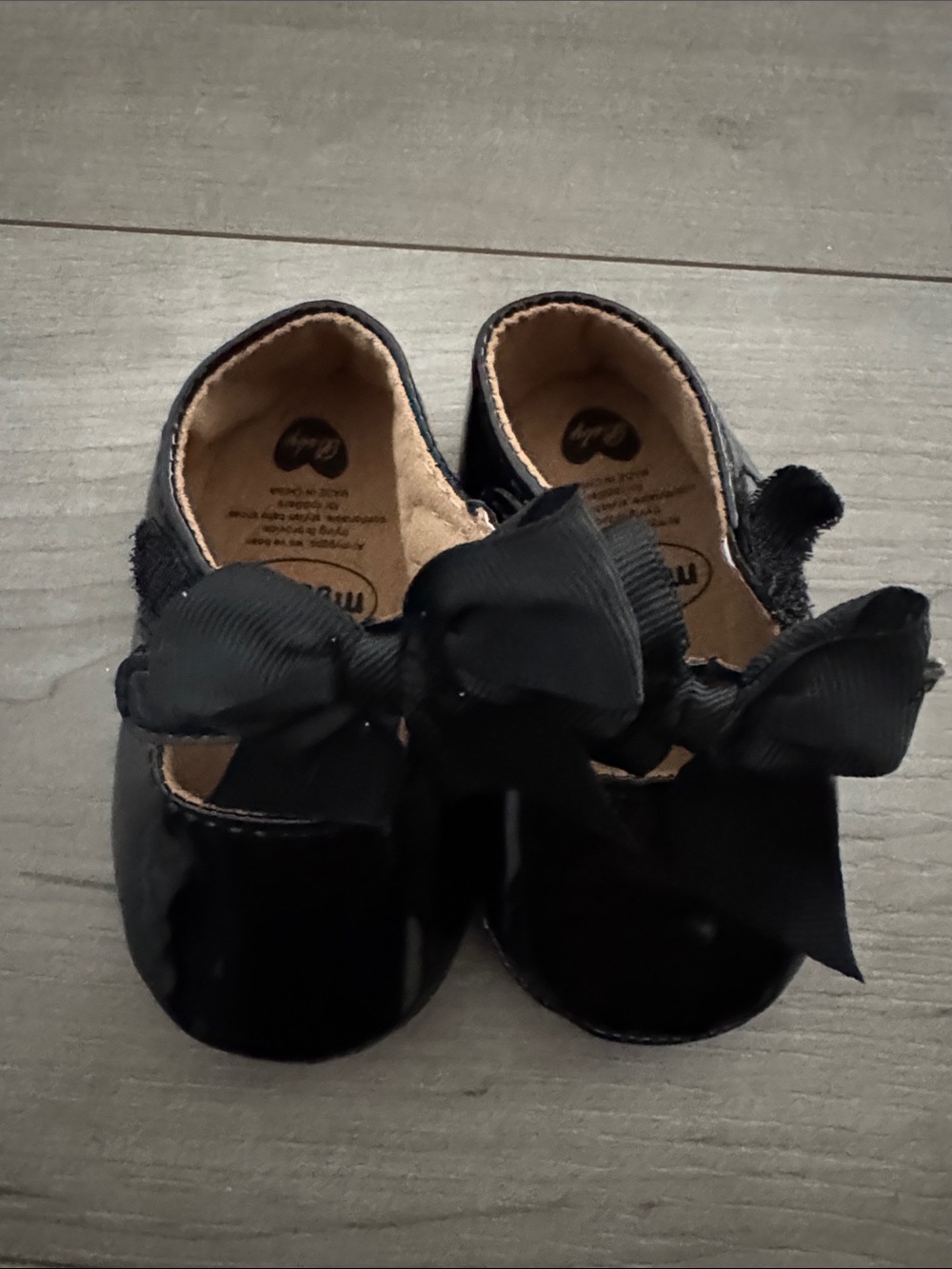 Black Bow Mary Jane baby girl Shoes